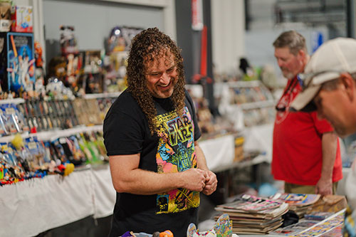 Customers at Flea Market booth